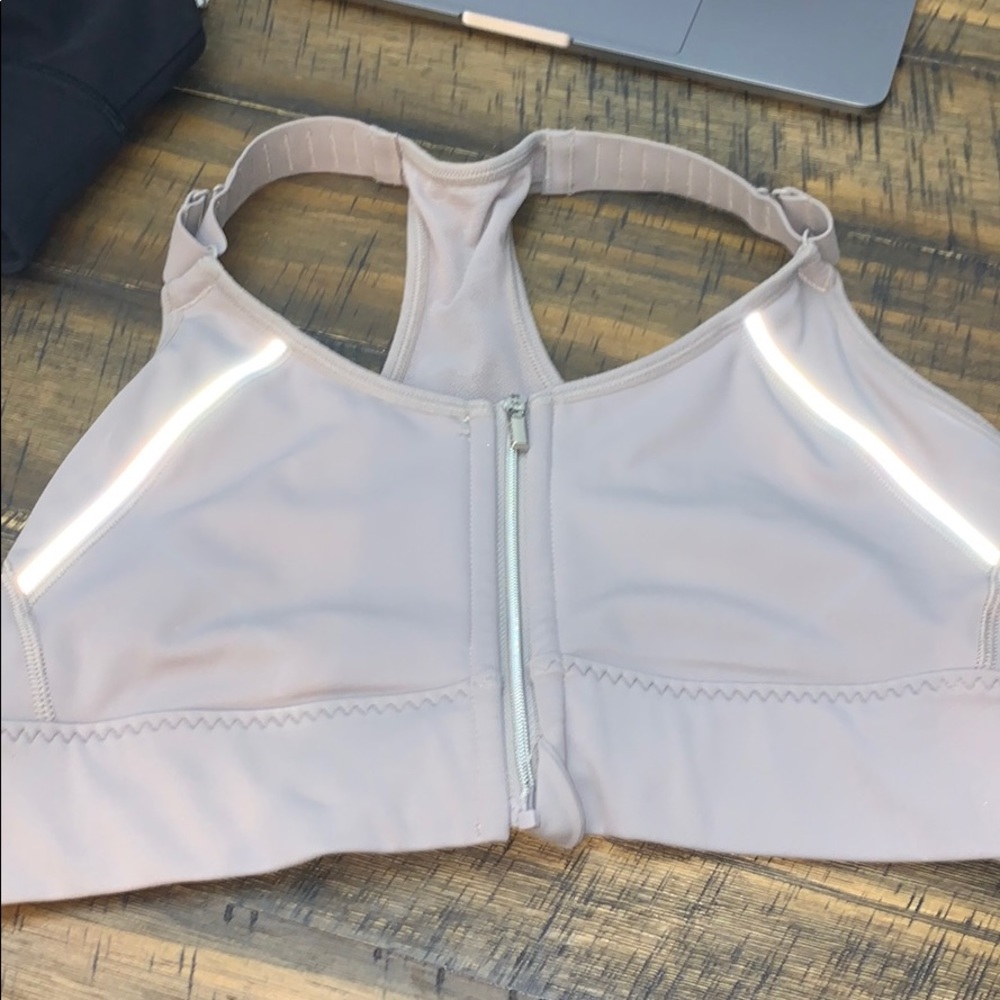 Gray Athleta Zip up sports bra